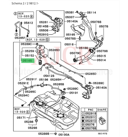 Mitsubishi Fuel Gauge Sender Unit Evo 6