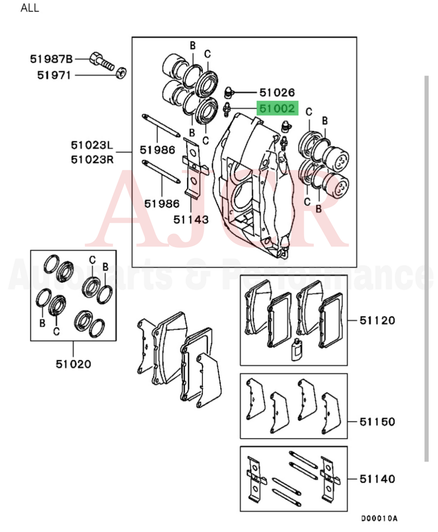 Mitsubishi Brembo Caliper Bleeder & Bleeder Cap Evo 5-9