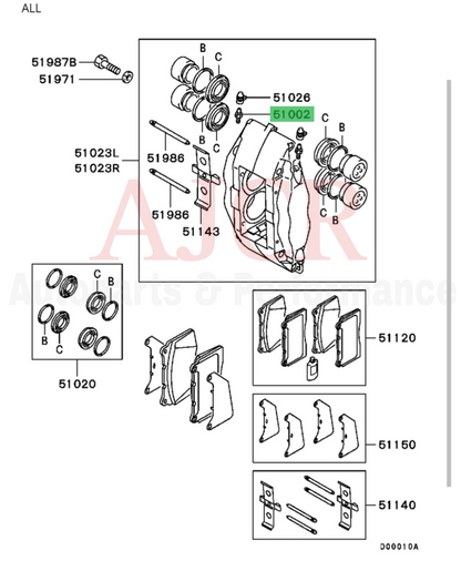 Mitsubishi Brembo Caliper Bleeder & Bleeder Cap Evo 5-9