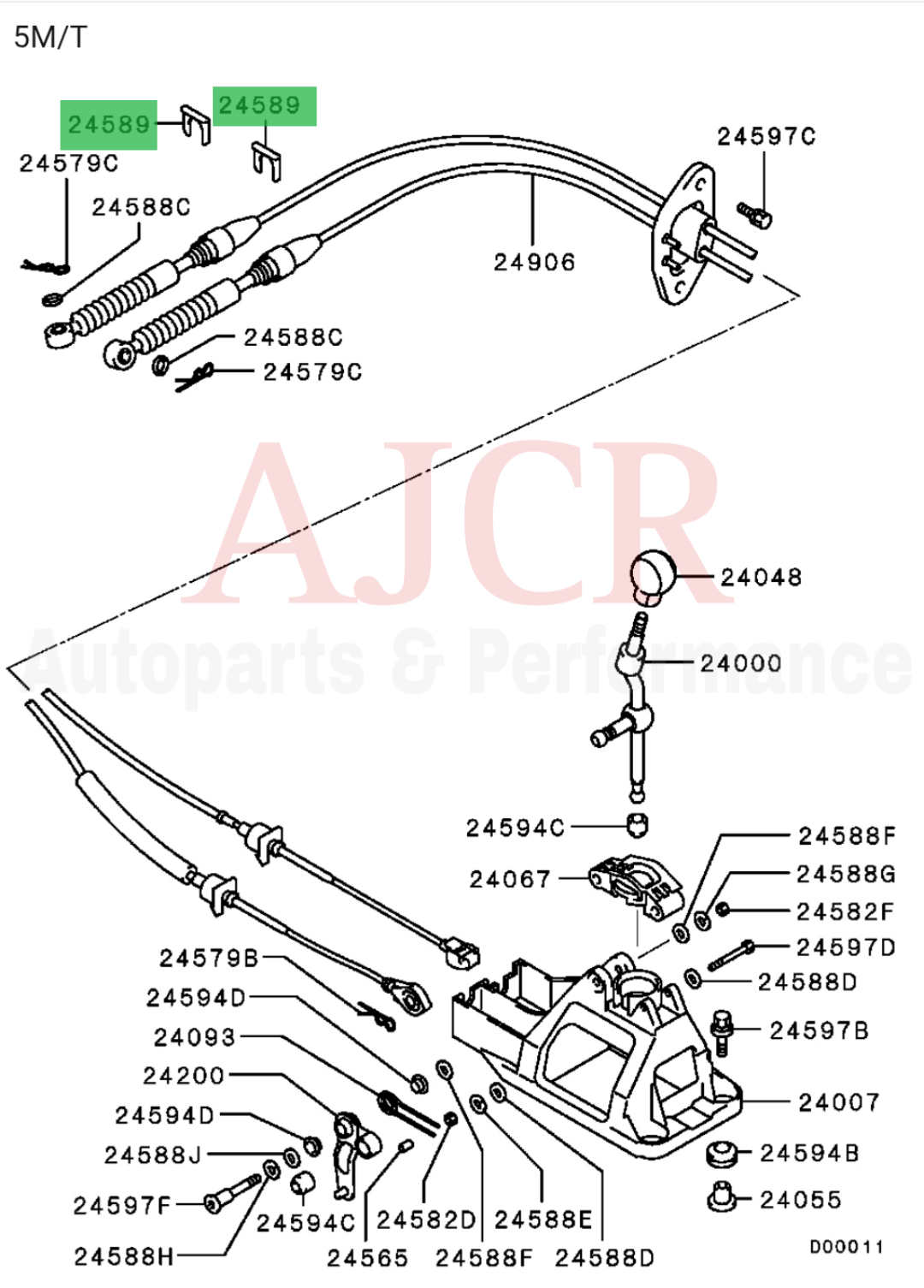 Mitsubishi Shifter Cable Clip Evo 5-9