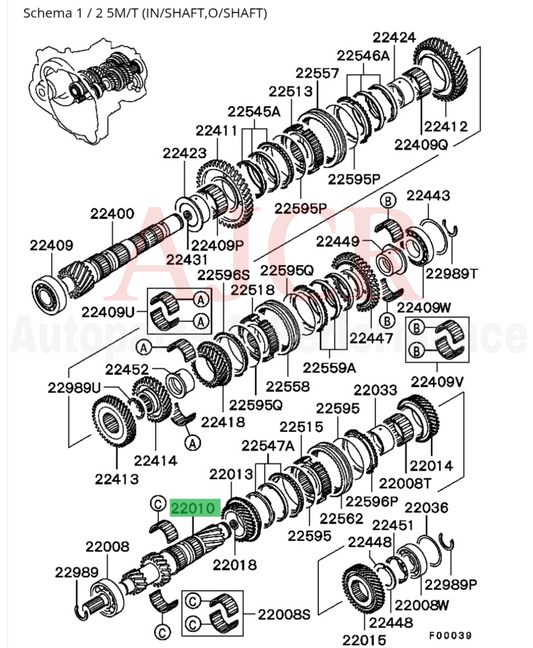Mitsubishi Input Shaft Evo 9 5-Speed