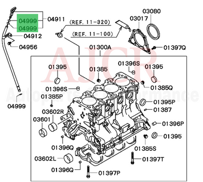 Mitsubishi Oil Dipstick Tube O-ring Evo/DSM 4G63