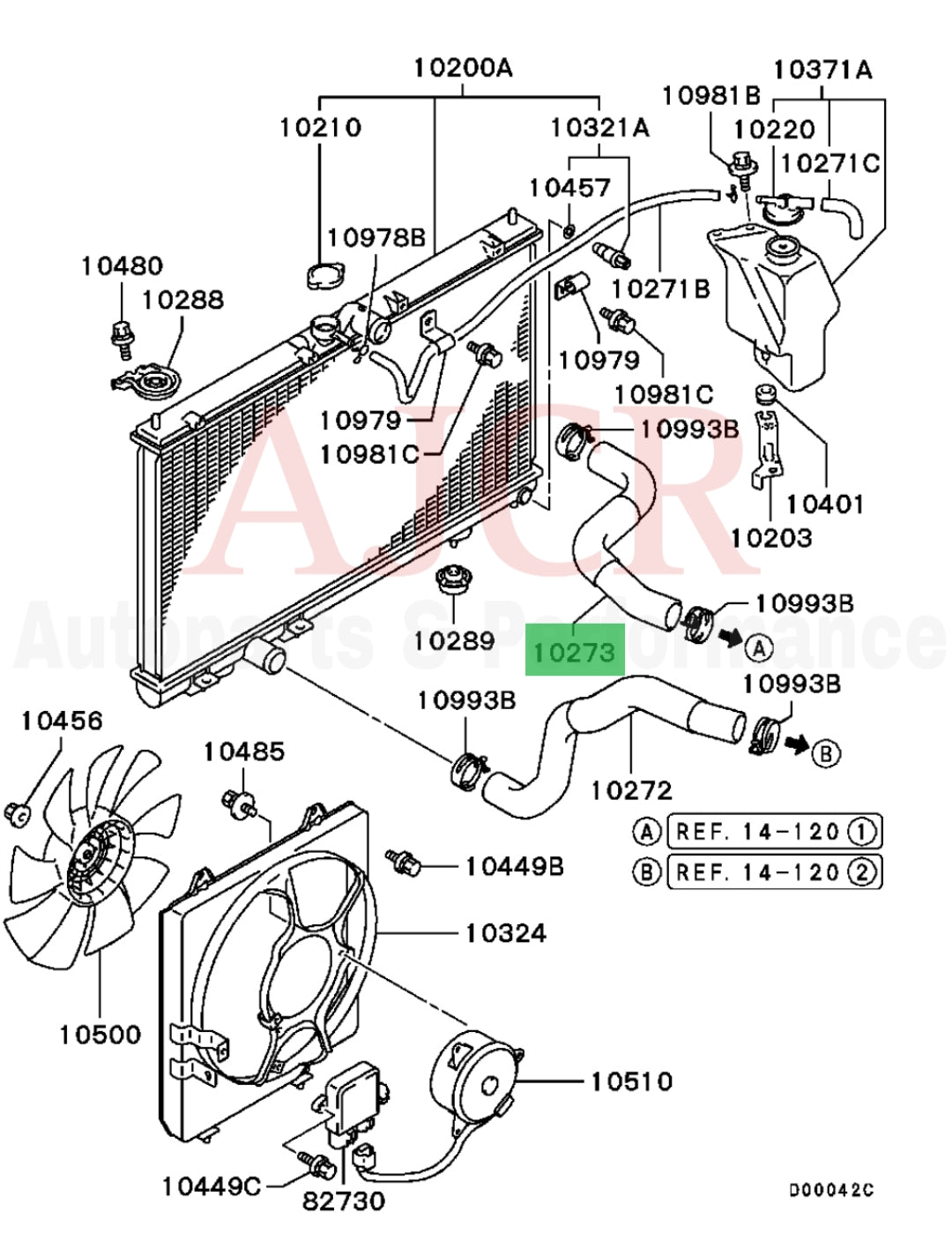 Mitsubishi Radiator Hose Evo 7-9